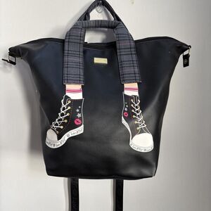BETSEY JOHNSON LUV BACKPACK 90s Retro Y2K Grunge Biker 80s Whimsy Academia EUC